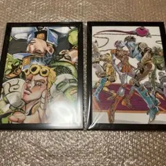 ジョジョの奇妙な冒険　額付きポスター　3.4.5部　スタンド　2枚セット