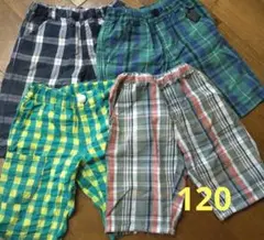 ハーフパンツ　4枚　夏　チェック