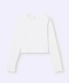 GU リブクロップドT［長袖］