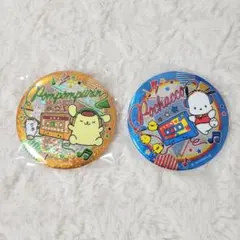 ☆サンリオキャラクターズ　キラキラBIG缶バッチ2☆ポムポムプリン　ポチャッコ
