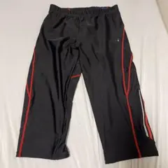 asics 陸上用パンツ 7分丈 ブラック×レッド　Lサイズ