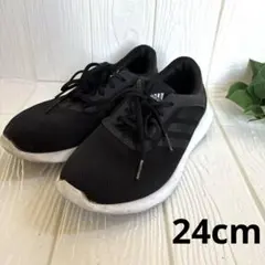 adidas アディダス コアレーサー ランニングシューズ スニーカー 黒