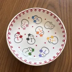 カラフルスノーマン 豆皿 １枚 キャンドゥCanDo snowman