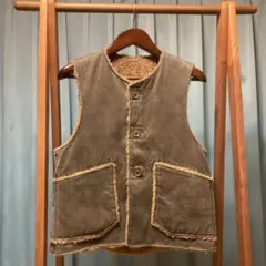 美品　ENGINEERED GARMENTSリバーシブルグレーブラウンベスト