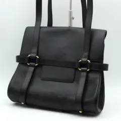 【極美品】DELVAUX デルヴォー　レザー　ショルダーバッグ　黒のサムネイル