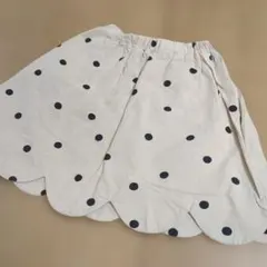 ベージュ 黒 水玉 スカート 120cmのサムネイル