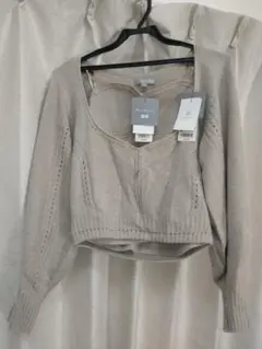 ユニクロ【新品未使用】マメクロゴウチ3Dボリュームスリーブセーター＆ビスチェ