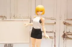【ハンドメイド】1/12 女教師風コスチューム白×黒【ミニチュア】