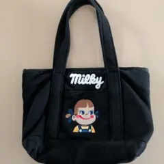 Milky　ぺこちゃん トートバッグ ブラック
