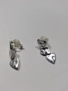 シルバー ハート型 イヤリング