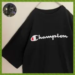 チャンピオン MTサイズ 刺繍目玉スリーブロゴ Tシャツ tシャツ センターロゴ