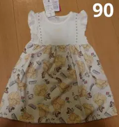 新品 RELA. ディズニー 美女と野獣 ワンピース 90cmのサムネイル
