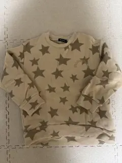 ムージョンジョン　星柄トレーナー　裏起毛　110cm