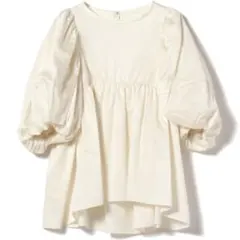 Demi-Luxe BEAMS コットンサテンパフスリーブブラウスのサムネイル