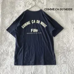 コムサデモード ロゴTシャツ 半袖 ブラック バックプリント カジュアルのサムネイル