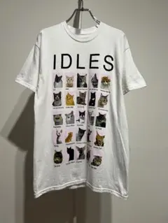 IDLES キャットプリント Tシャツ M 猫ちゃん