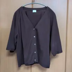 URBAN RESEARCH DOORS★半袖カーディガン★ブラウンのサムネイル