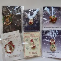2013年〜2015年東武百貨店　クリスマスチャリティバッチ６点