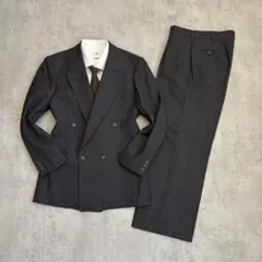 90's vintage ダブルスーツ　セットアップ　ストライプ　シティボーイ