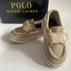 ポロラルフローレン キッズ　デッキシューズ風スリッポン　マジックテープ　14.5