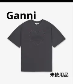 ganni ガニー Tシャツ ヘビーコットンドロップショルダーハートのサムネイル