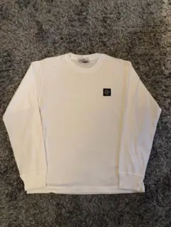 STONE ISLAND ホワイト ロングスリーブTシャツ