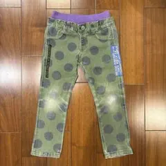 ☆JUNK STORE☆キッズ☆110㎝☆ロングパンツ☆オリーブグリーンドット☆