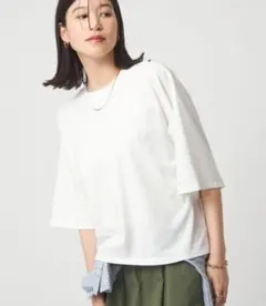 グリーンレーベル　【WEB限定】＜at ease＞ドルマン カットソー 接触冷感のサムネイル
