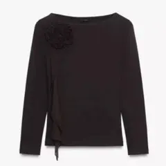 【ZARA未使用L】ボリュームフラワーTシャツ　値下げ不可