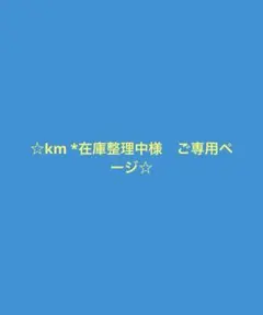 ☆km *在庫整理中様　ご専用ページ☆