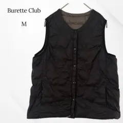 ビューレクラブ　ダウンベスト　ブラック　フェザー　M 軽量　カジュアル　防寒
