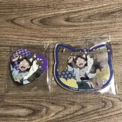 忍たま乱太郎 ナンジャタウン アクリルコースター ハート缶バッジ　竹谷八左ヱ門