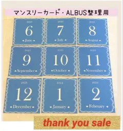 2606【即日発送】★大人気★マンスリーカード　月齢カード　アルバス　整理用のサムネイル