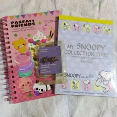 メモ帳、リングメモ帳、マグネットピアスの3点セット