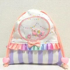 ゆめかわ♡シャカシャカ給食袋 女の子 入学 人気のうさぎ
