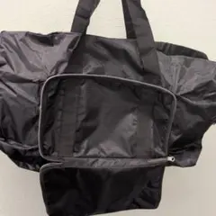 折りたたみ　ブラックボストンバッグ