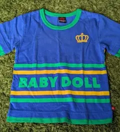 美品　BABYDOLL ベビー ドール Tシャツ 半袖 王冠 ブルー　110cm