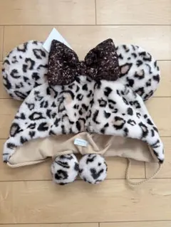 ディズニーファンキャップヒョウ柄茶