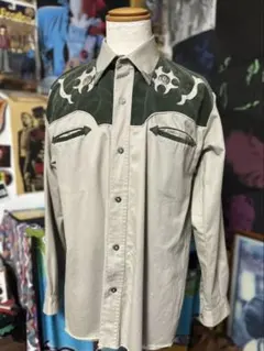 【LOBO RIDERS'S】着画あり！ウエスタンシャツ　コンチョ付き》