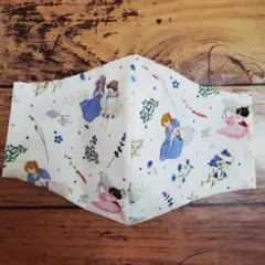 ハンドメイド マスク 花柄 やぎ 可愛い女の子 ダブルガーゼのサムネイル
