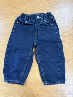 GU GIRLSバレルレッグジーンズ(ラインストーン) 100cm