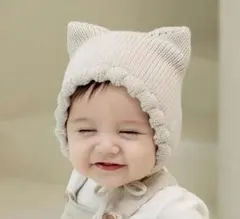 猫耳 ボンネット ニット帽