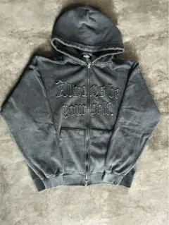 BLESSU ブラック ジップアップパーカー 5637F200-82BC-4931-ADAC-