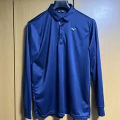 Mizuno ネイビー 長袖ポロシャツ　ゴルフ　ウェア　Lサイズ