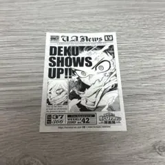タブロイド風ステッカー 緑谷出久 ヒロアカ 原画展 来場者 特典