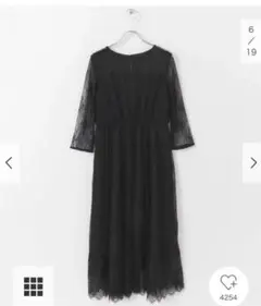結婚式　ドレス　アーバンリサーチ　LA MAISON レースワンピース 黒のサムネイル
