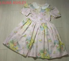 LAURA ASHLEY ローラアシュレイ　半袖ワンピース　98㎝　ピンク　花柄のサムネイル