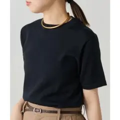 Loungedress 新品　ハーフスリーブニットプルオーバー　ブラック　黒