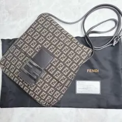 FENDI】フェンディ❤️ズッカ柄 クラッチバッグ セカンドバック 極美品