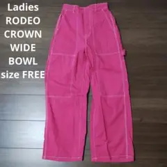 古着 レディース RODEOCROWN イージーペインターパンツ ピンク
